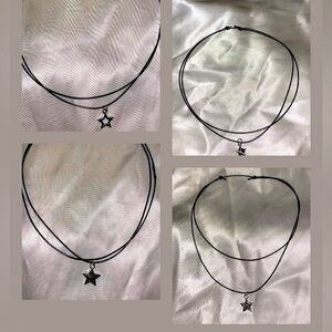 Handcrafted Set of four choker star pendant necklaces for women or men